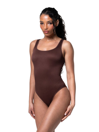 Geribbelde Shapewear Bodysuit